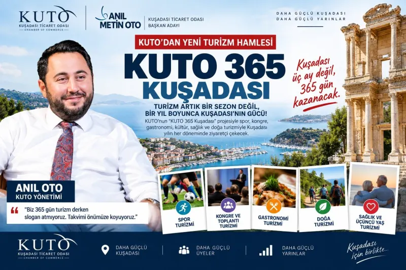Kuşadası’nda turizmi 12 aya yayacak “KUTO 365” projesi