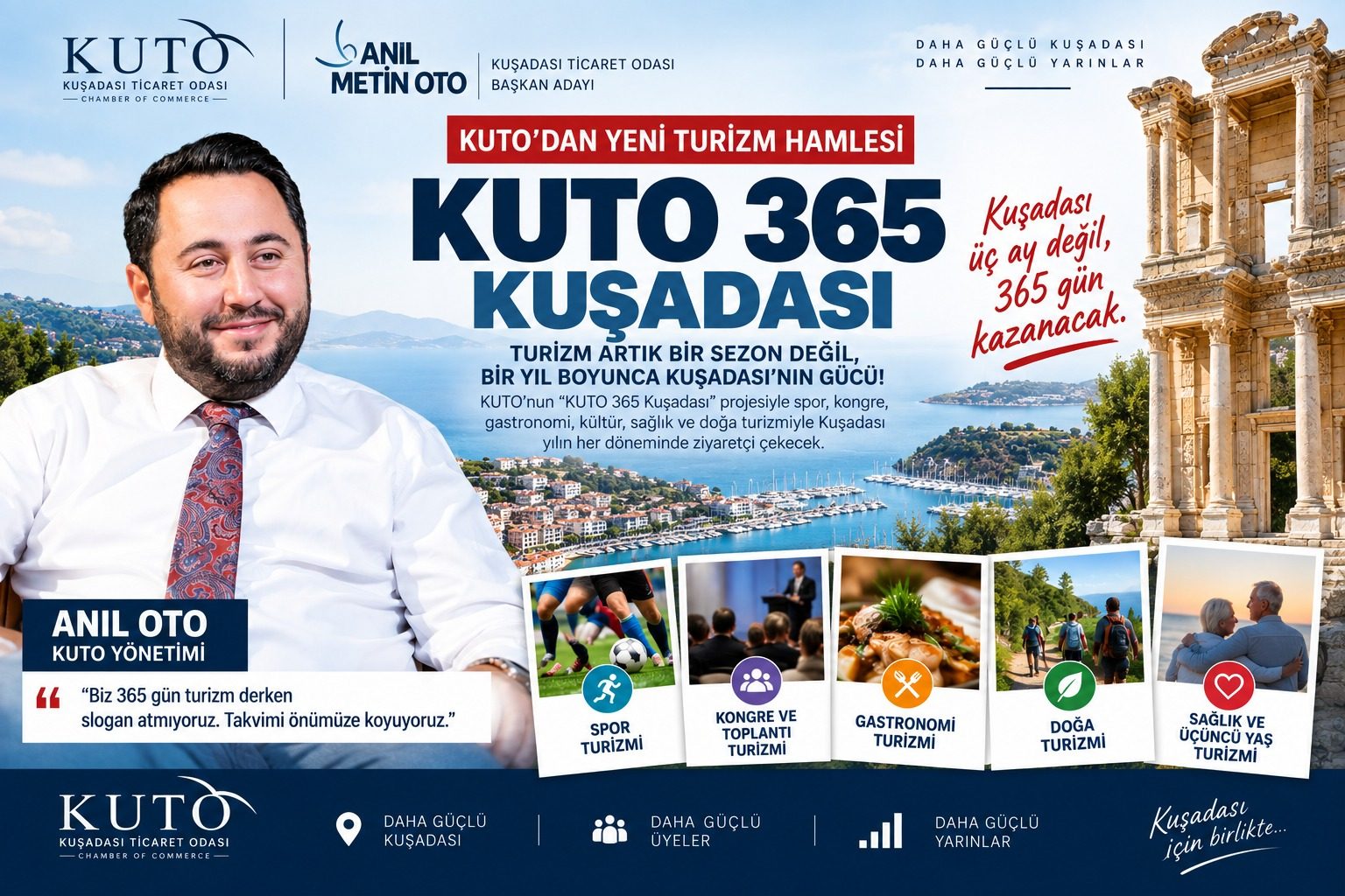 Kuşadası’nda turizmi 12 aya yayacak “KUTO 365” projesi