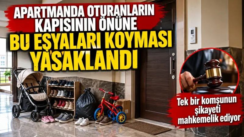 APARTMANLARDA KAPI ÖNÜNE EŞYA BIRAKMA DÖNEMİ TARTIŞILIYOR