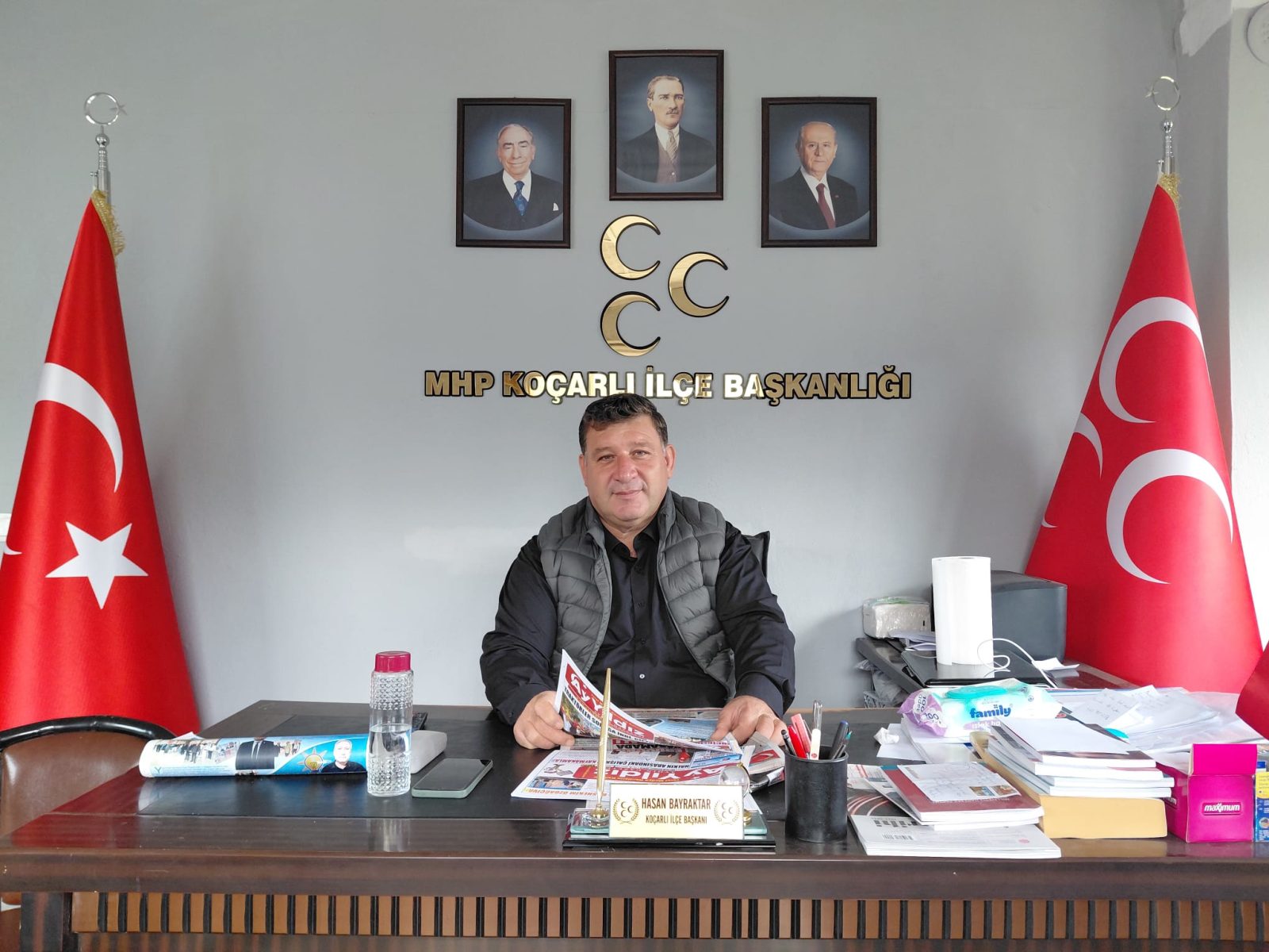 KOÇARLI MHP’NİN ÇİÇEĞİ BURNUNDA BAŞKANI HASAN BAYRAKTAR