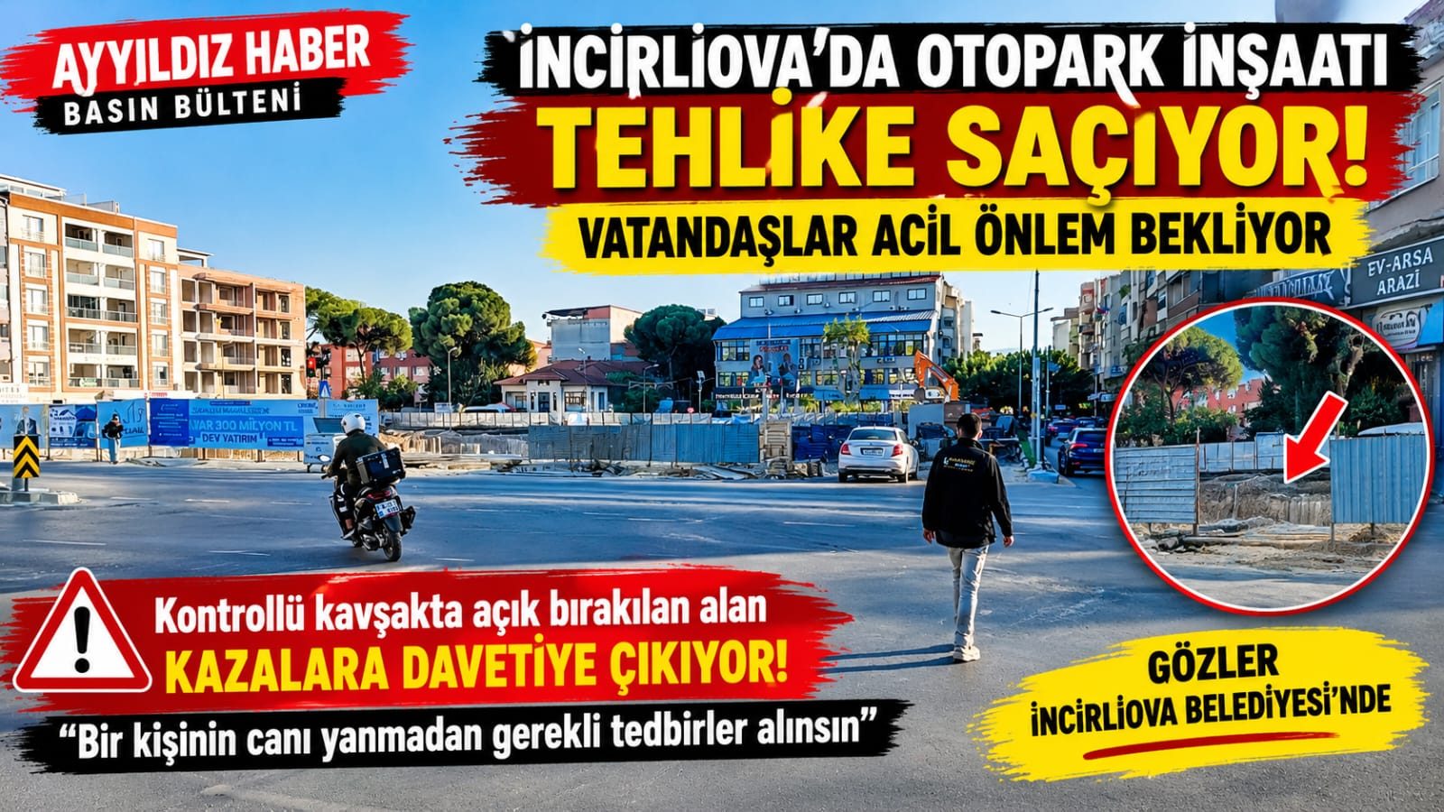 İNCİRLİOVA’DA OTOPARK İNŞAATI TEHLİKE SAÇIYOR! VATANDAŞLAR ACİL ÖNLEM BEKLİYOR