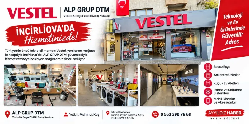 VESTEL’İN YENİ KONSEPTİ İNCİRLİOVA’DA! ALP GRUP DTM GÜVENCESİYLE HİZMETE AÇILDI