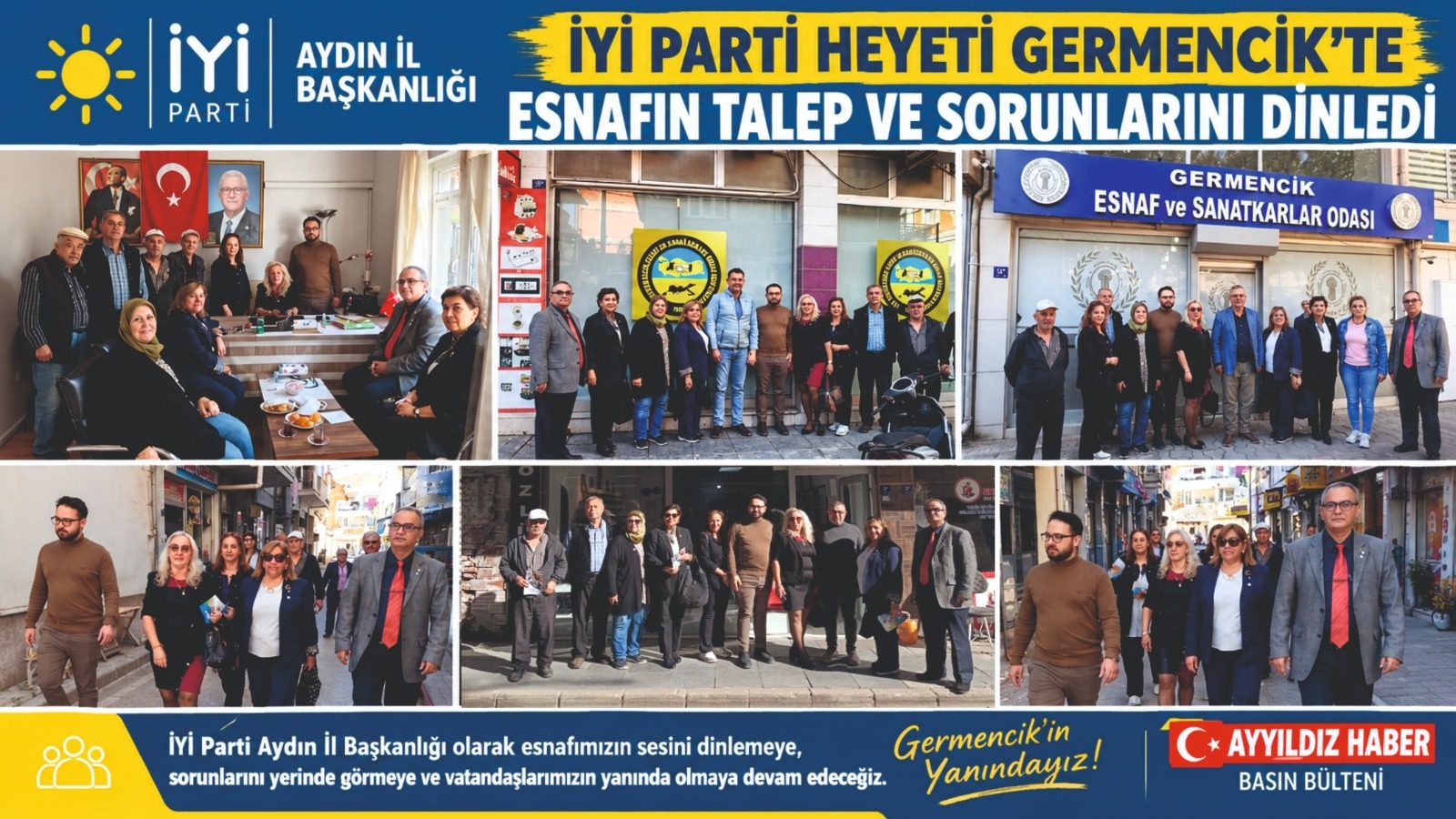 İYİ PARTİ AYDIN TEŞKİLATI GERMENCİK’TE SAHAYA İNDİ! ESNAFIN TALEP VE SORUNLARINI DİNLEDİ
