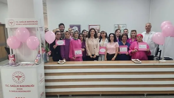 İNCİRLİOVA’DA PEMBE FARKINDALIK! ERKEN TEŞHİSİN ÖNEMİNE DİKKAT ÇEKİLDİ
