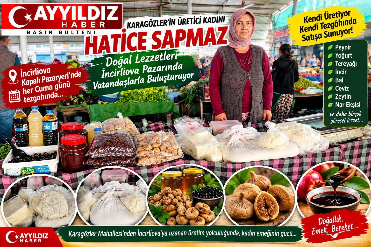 KENDİ EMEĞİYLE ÜRETİYOR, KENDİ TEZGÂHINDA SATIŞA SUNUYOR! HATİCE SAPMAZ’IN TEZGÂHI DOĞAL VE YÖRESEL ÜRÜNLERİ ARAYANLARIN İLGİ ODAĞI OLUYOR.