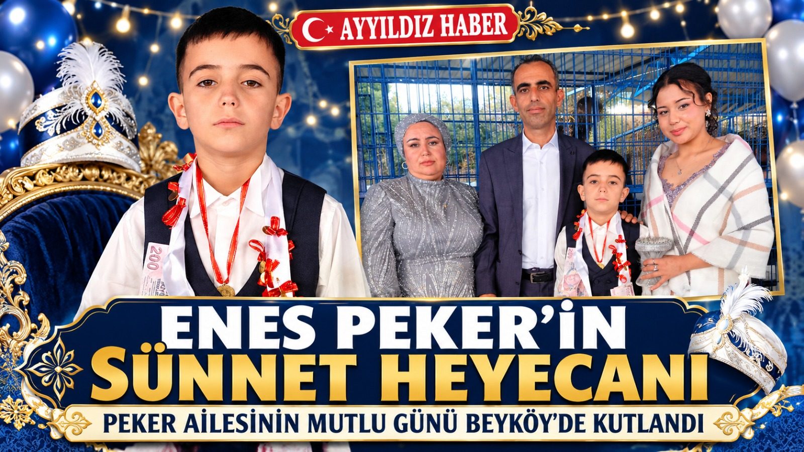 ENES PEKER’İN SÜNNET HEYECANI! PEKER AİLESİNİN MUTLU GÜNÜ BEYKÖY’DE COŞKUYLA KUTLANDI