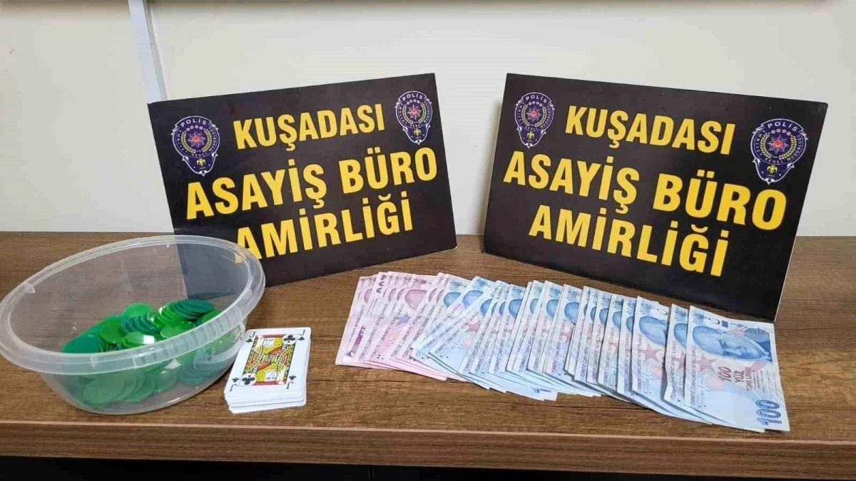 Kuşadası'nda kumar operasyonunda 51 bin 600 TL ceza