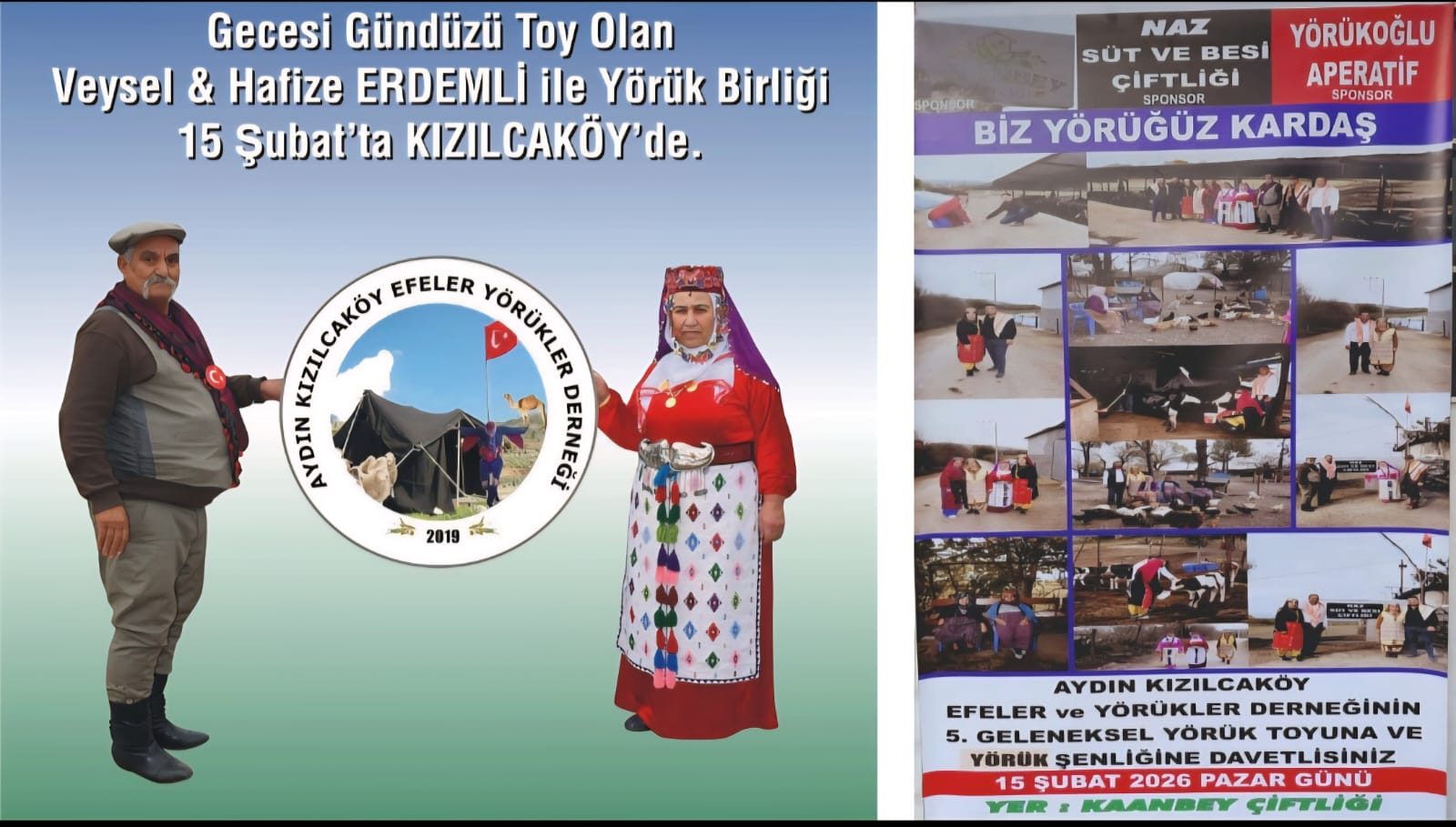 EFELER KIZILCAKÖY’DE 5. GELENEKSEL YÖRÜK TOYU VE YÖRÜK ŞENLİĞİ DÜZENLENECEK