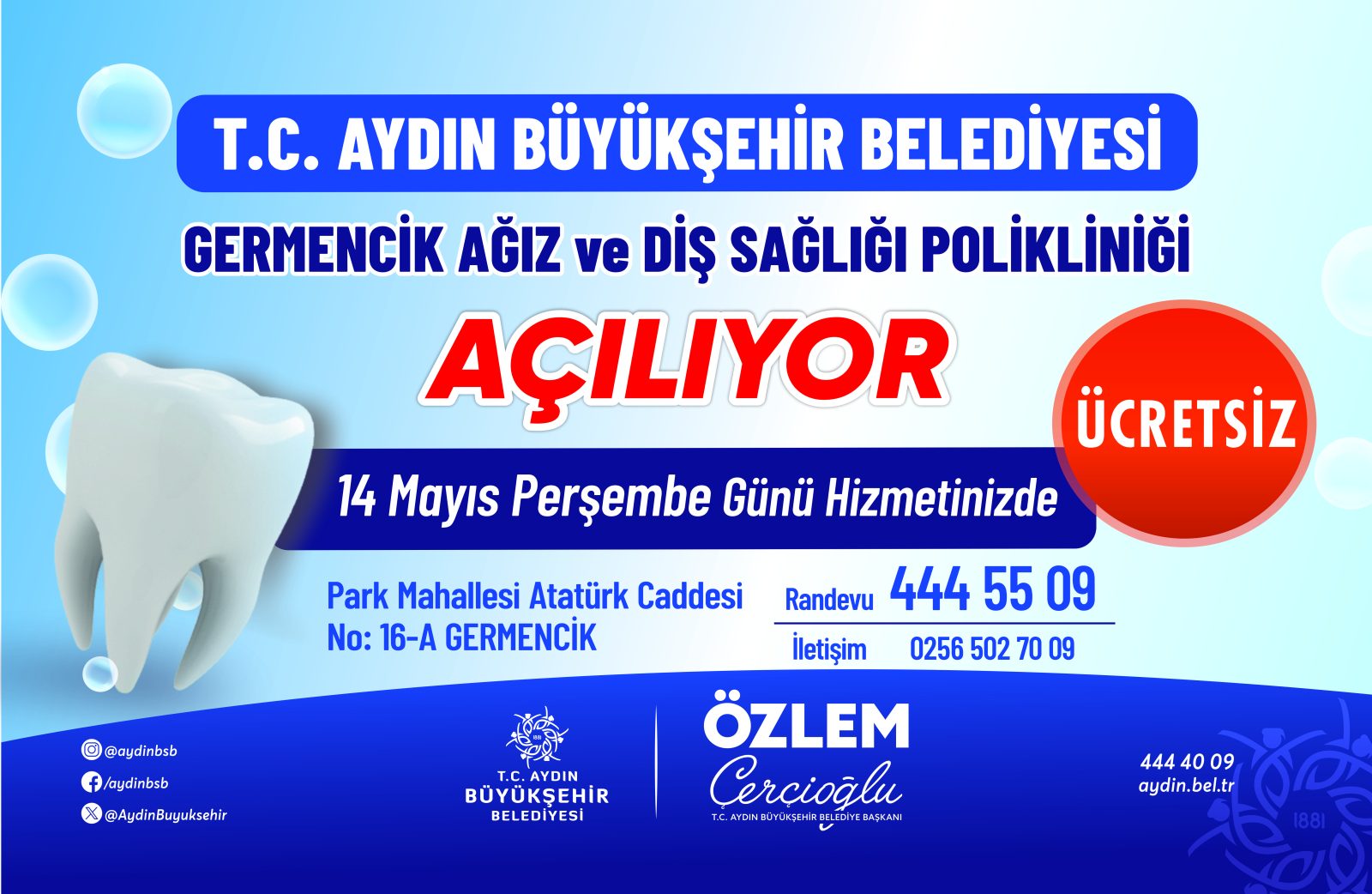 Germencik Ağız Ve Diş Sağlığı Polikliniği Hizmete Açılıyor