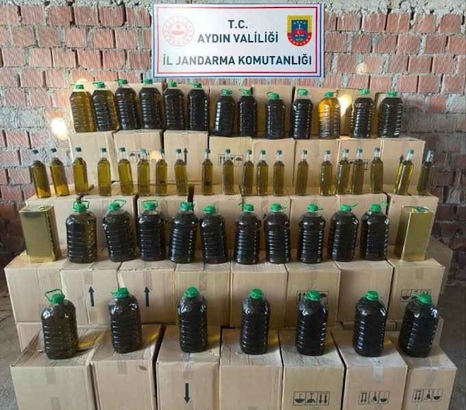 EFELER’DE PİYASA DEĞERİ 1.592.000 TL OLAN  SAHTE ZEYTİNYAĞI ELE GEÇİRİLDİ