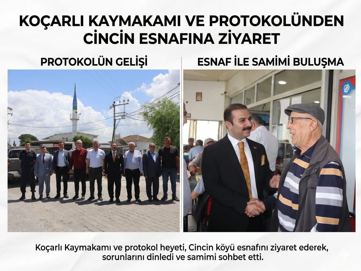 Koçarlı Kaymakamı ve  Protokolünden Cincin Esnafına Ziyaret