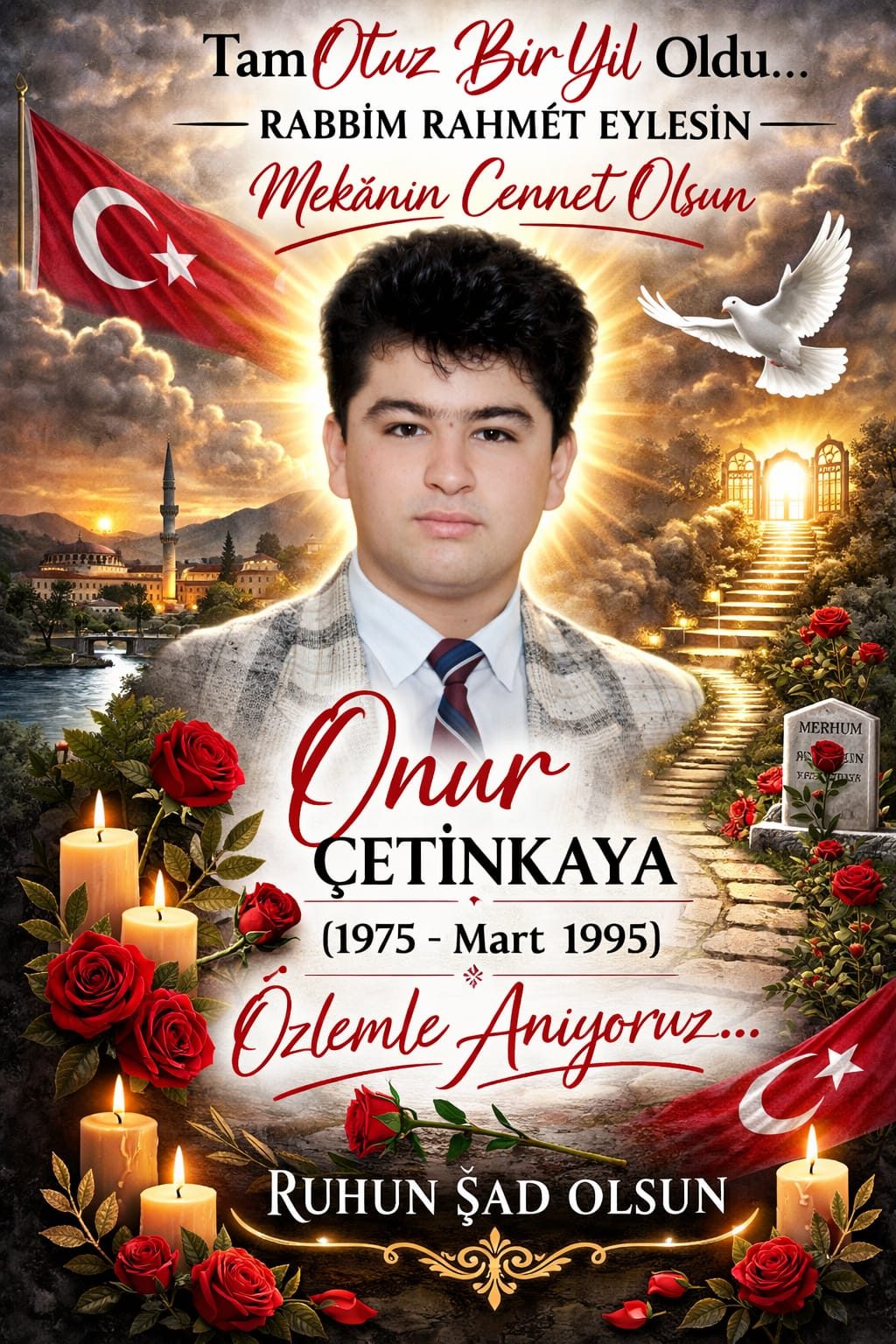 Ortaklar Mahallesi’nin Unutulmayan İsmi Onur Çetinkaya, Vefatının 31. Yılında Dualarla Anılıyor