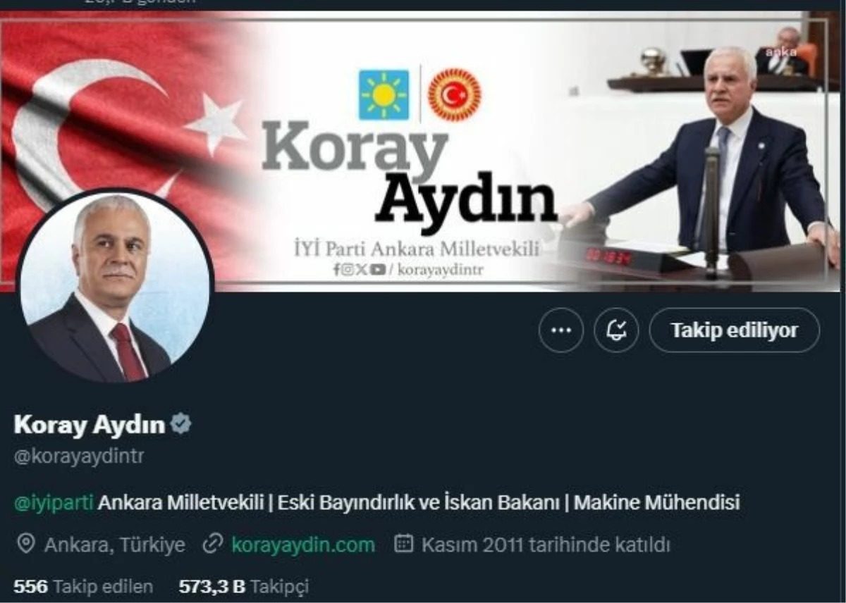 Ankara Milletvekili Koray Aydın İYİ Parti'den istifa etti