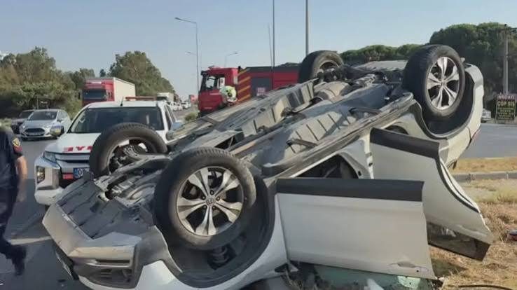 Takla Atan Otomobildeki Sürücü Yaralandı