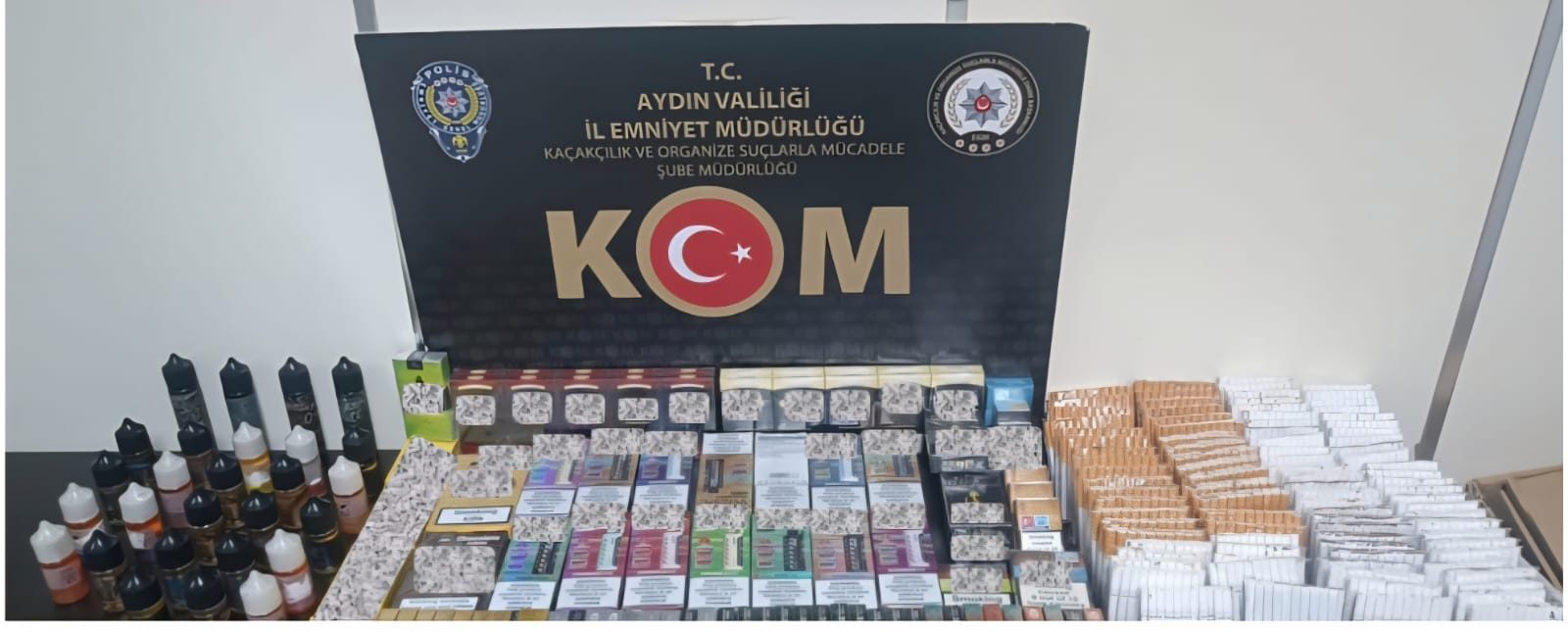 İncirliova’da Kaçak Sigara ve Elektronik Sigara Operasyonu