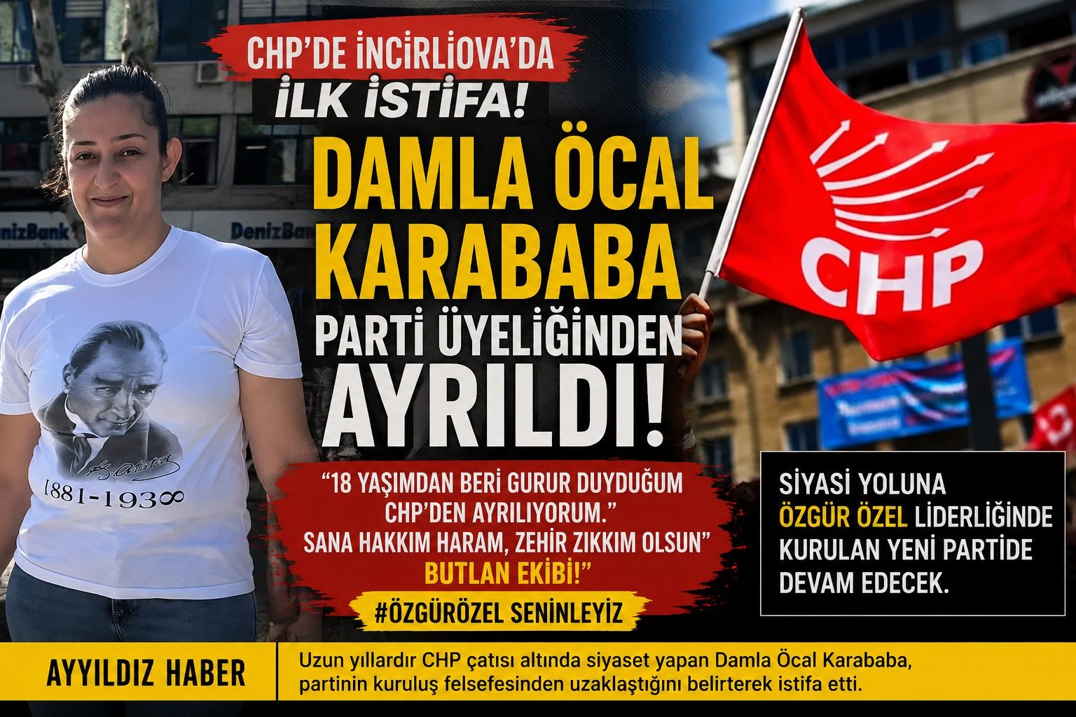 CHP’DE İNCİRLİOVA’DA İLK İSTİFA!