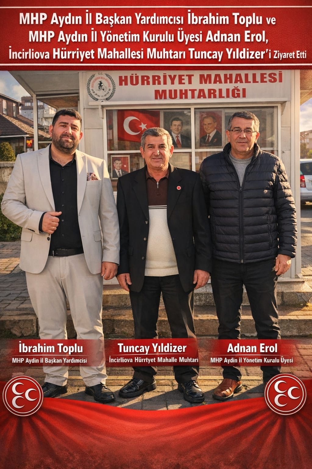 MHP’DEN HÜRRİYET MAHALLESİ’NE ANLAMLI ZİYARET: “YÜRÜYORUZ, YOL BİZİM”
