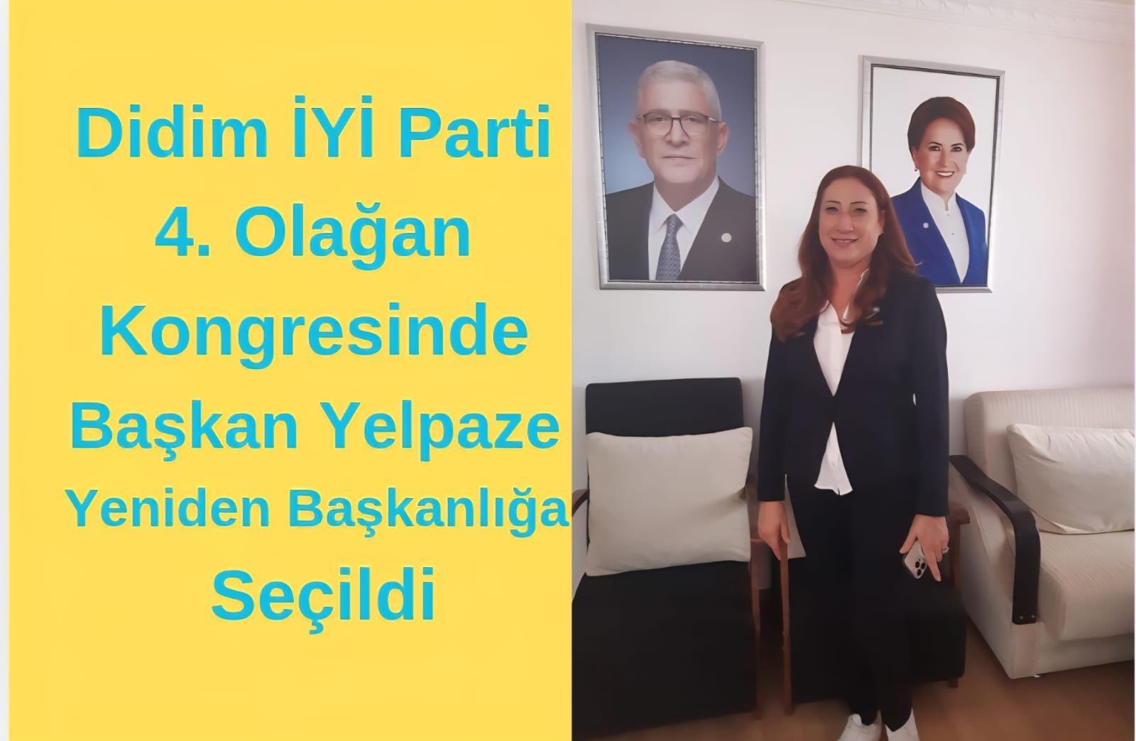Didim İYİ Parti 4. Olağan Kongresinde Başkan Yelpaze Yeniden Başkanlığa Seçildi