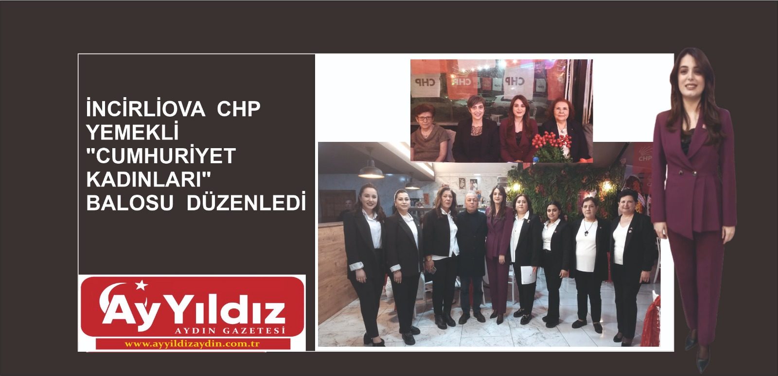 İNCİRLİOVA  CHP  YEMEKLİ " CUMHURİYET KADINLARI"  BALOSU  DÜZENLEDİ