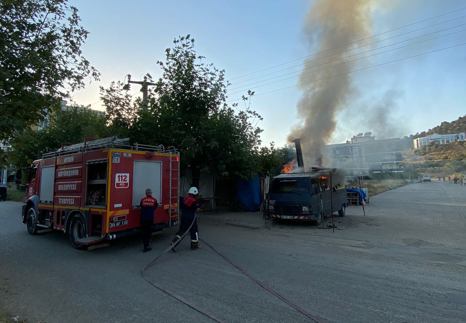 Köşk Çevre Yolunda Araç Yangını