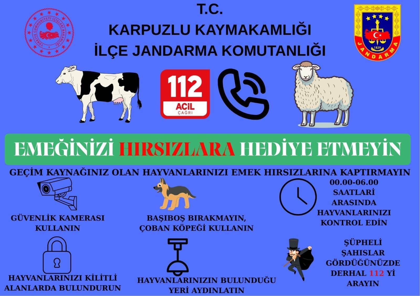 JANDARMA’DAN HAYVAN HIRSILIĞA ÖNLEM