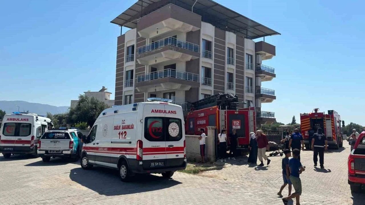 KÖŞK'TE ÇATI KATINDA YANGIN PANİĞİ