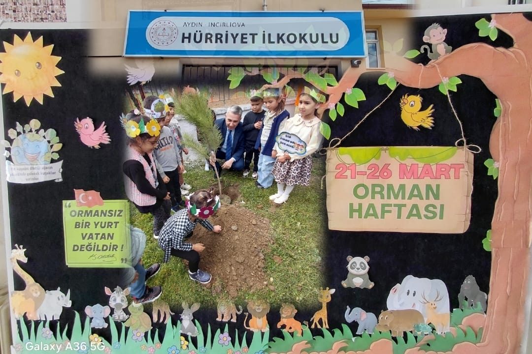 MİNİK ELLERDEN GELECEĞE NEFES: İNCİRLİOVA HÜRRİYET İLKOKULU’NDA ORMAN HAFTASI COŞKUSU