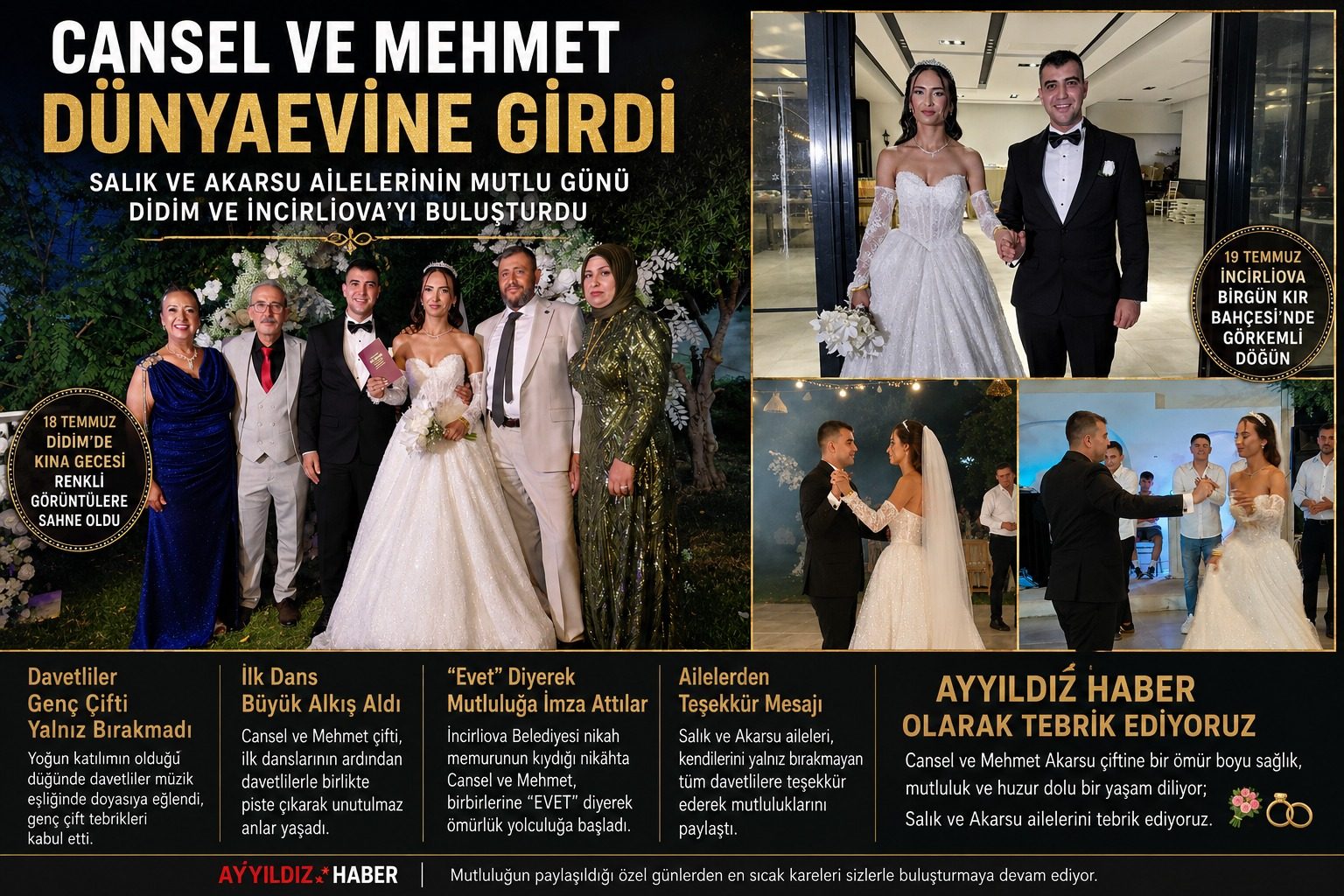 Cansel ve Mehmet’in Masalsı Düğünü