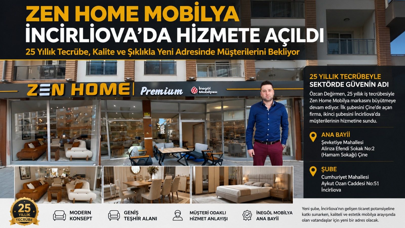 ZEN HOME MOBİLYA İNCİRLİOVA’DA HİZMETİNE DEVAM EDİYOR