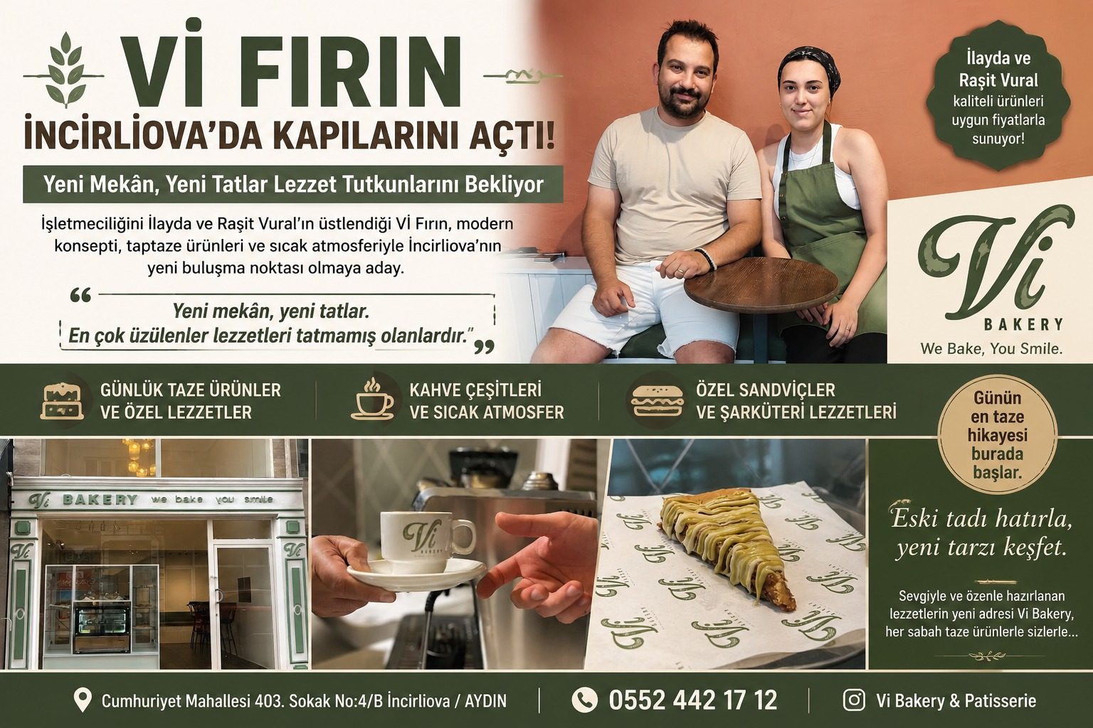 İNCİRLİOVA'NIN YENİ LEZZET DURAĞI Vİ FIRIN HİZMETE AÇILDI