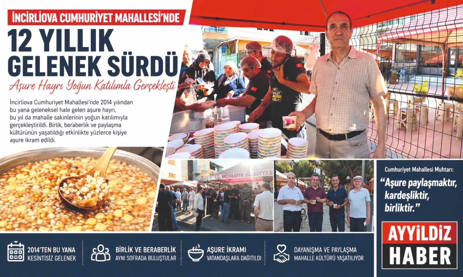 İNCİRLİOVA CUMHURİYET MAHALLESİ'NDE 12 YILLIK GELENEK SÜRDÜ