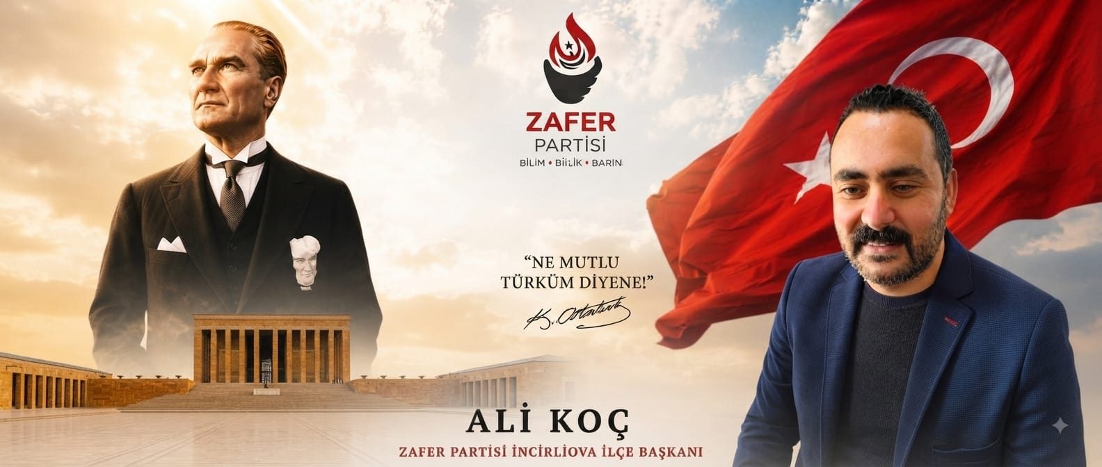 ZAFER PARTİSİ İNCİRLİOVA İLÇE BAŞKANI ALİ KOÇ’TAN “ÇERÇEVE YASA” TEPKİSİ: “MİLLİ BİRLİĞİMİZDEN TAVİZ VERMEYECEĞİZ”