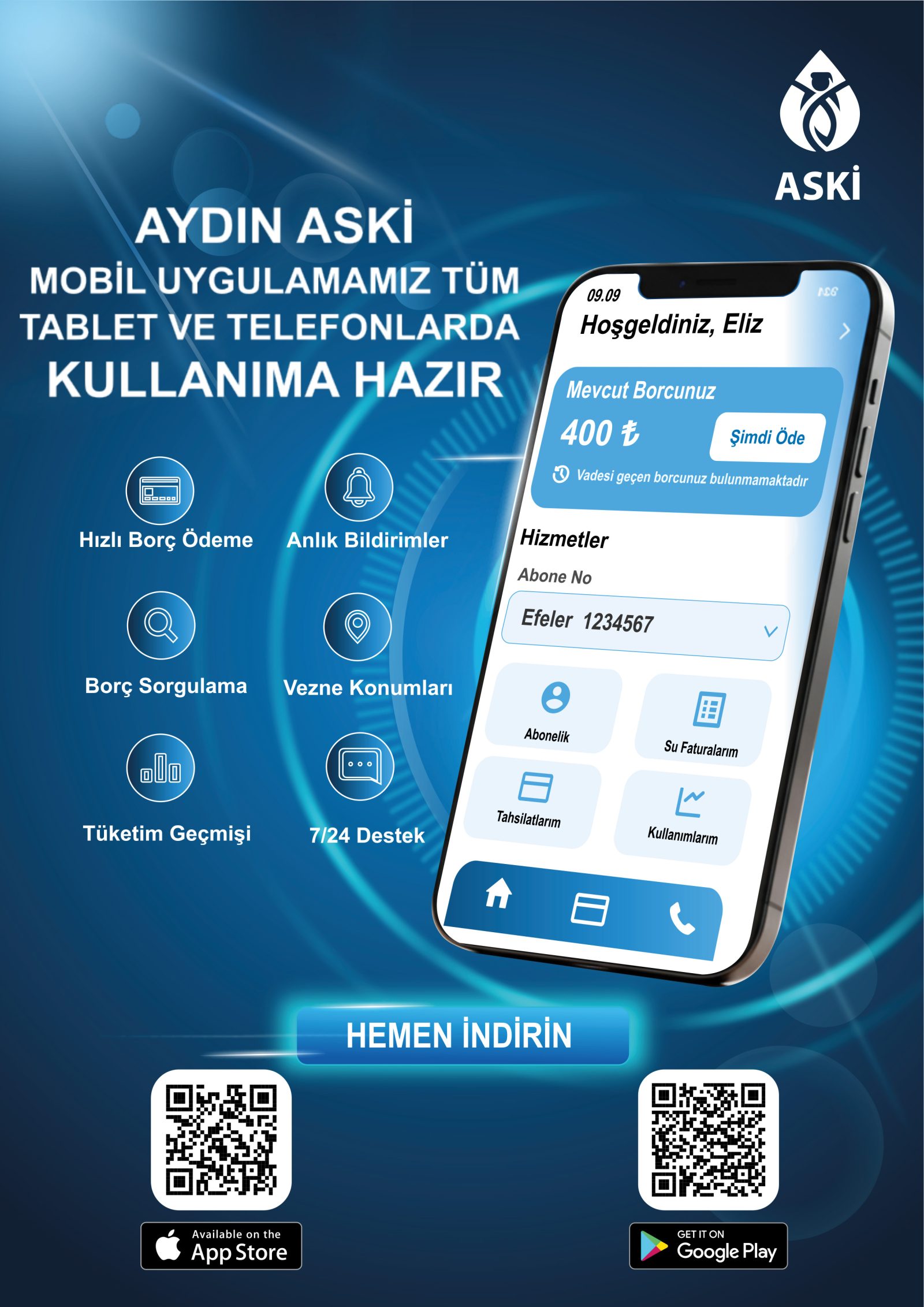 BAŞKAN ÇERÇİOĞLU'NDAN DİJİTAL HİZMET ADIMI: ASKİ MOBİL UYGULAMASI AYDINLILARIN HİZMETİNDE
