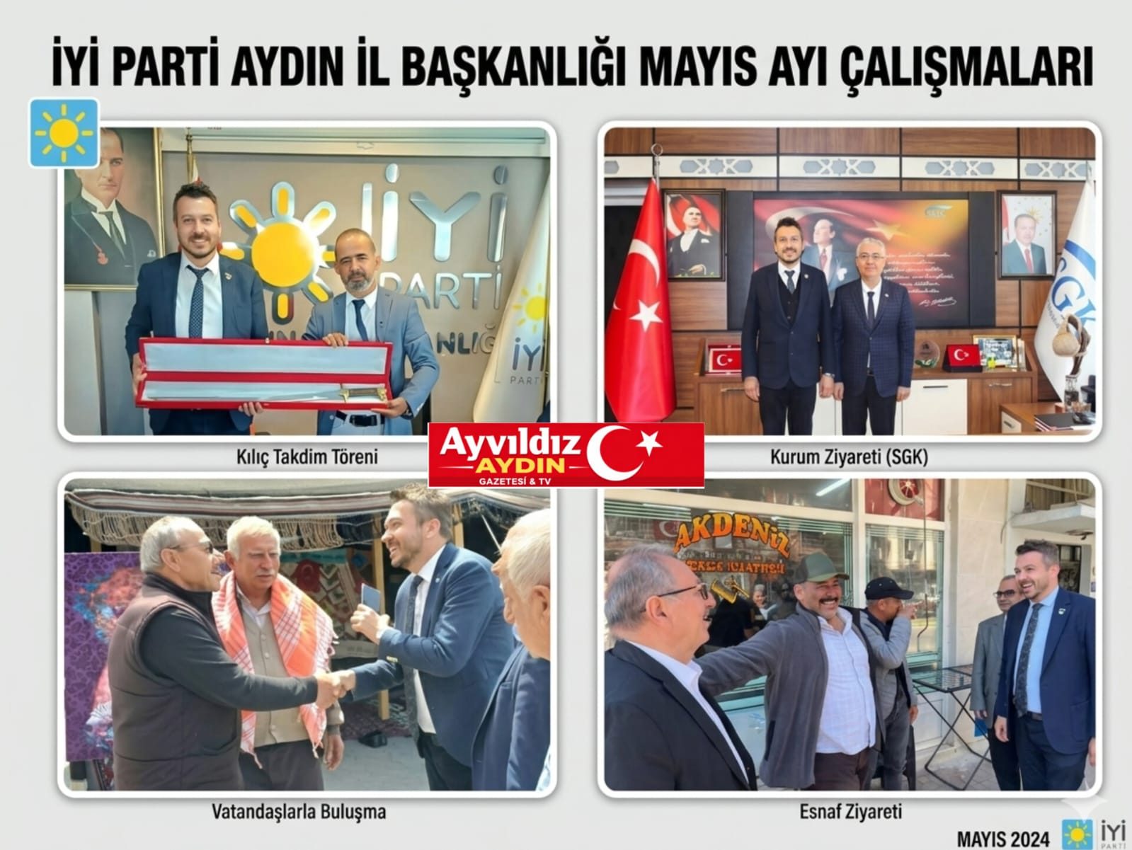 İYİ Parti Aydın İl Başkanlığı Mayıs Ayı Çalışmalarıyla Sahada Güçlü Mesaj Verdi