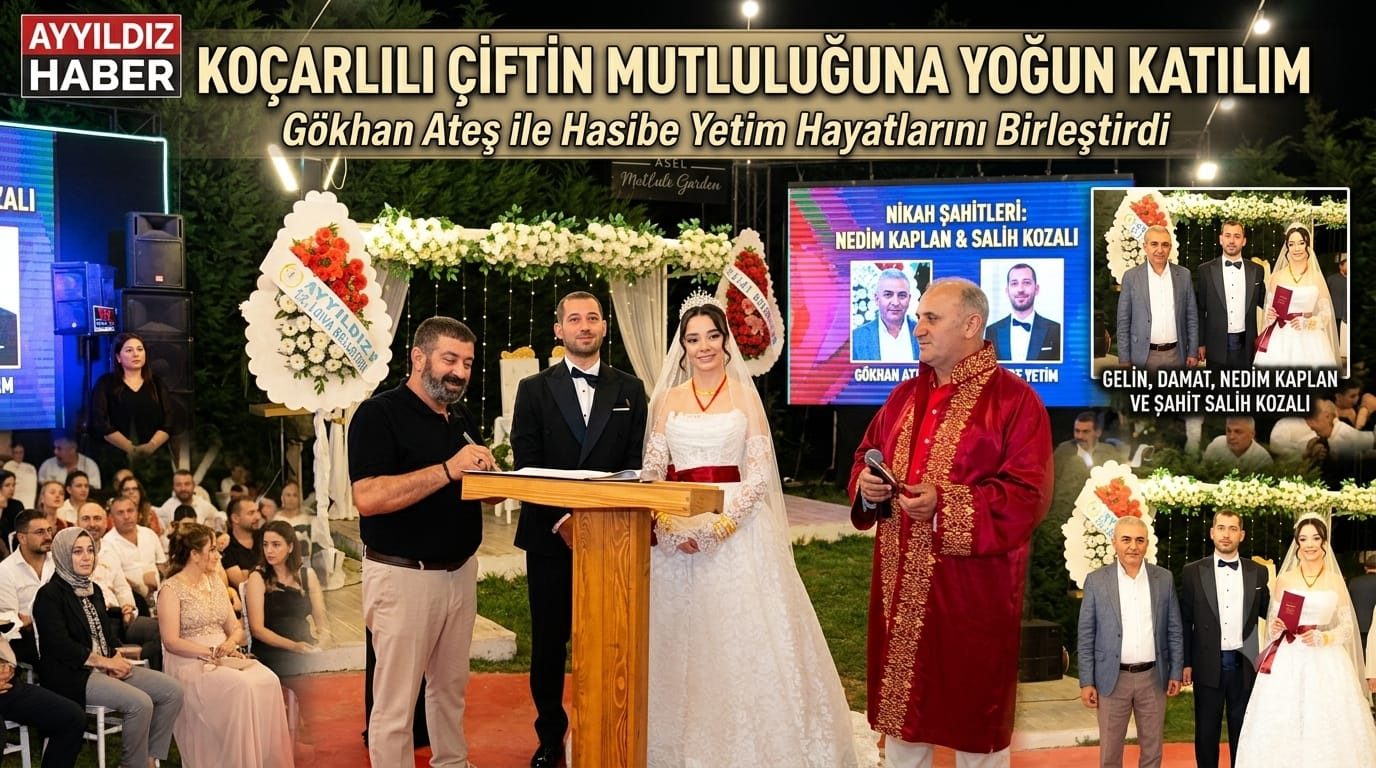 KOÇARLILI ÇİFTİN MUTLULUĞUNA YOĞUN KATILIM