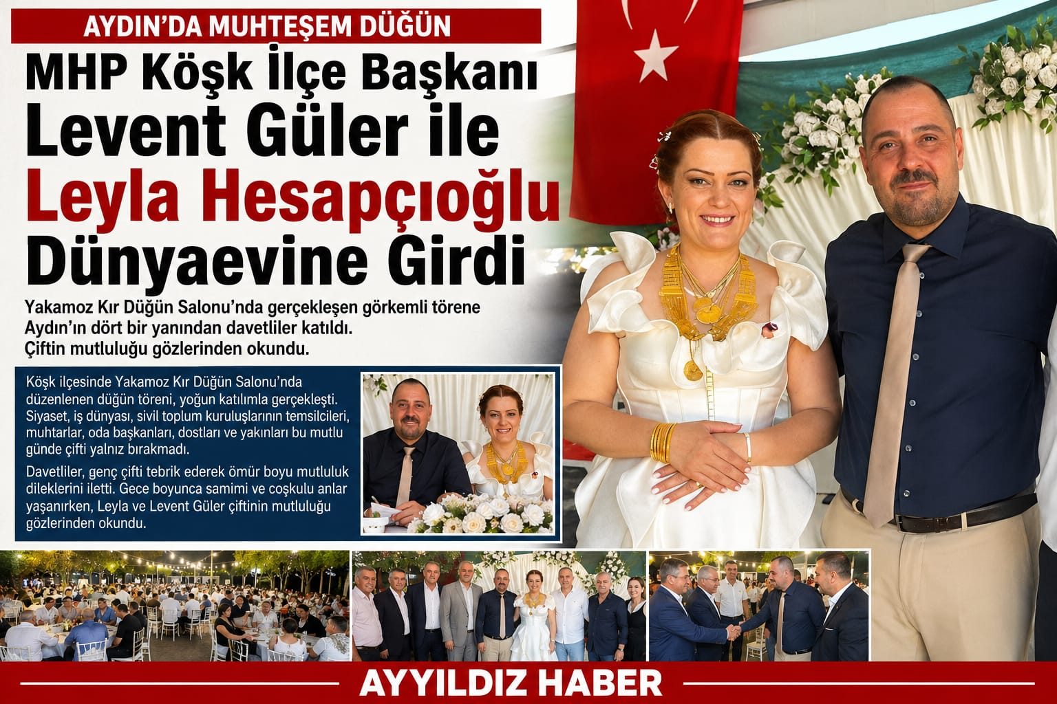 MHP Köşk İlçe Başkanı Levent Güler ile Leyla Hesapçıoğlu Dünyaevine Girdi