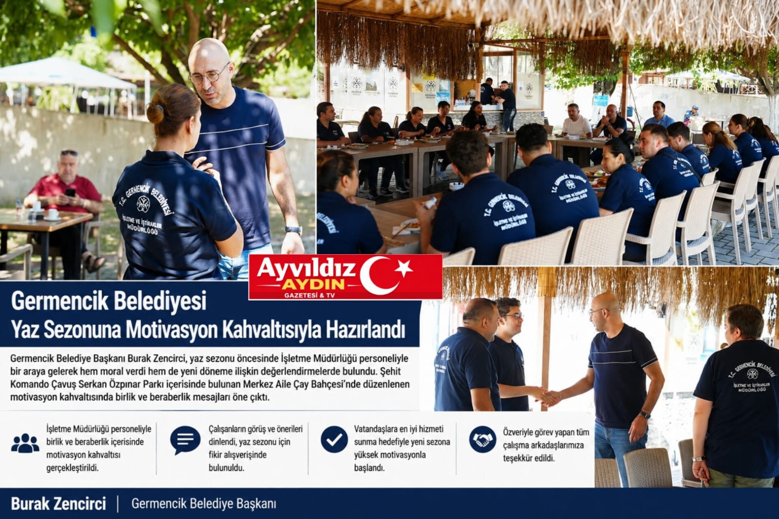 Germencik Belediyesi Yaz Sezonuna Motivasyon Kahvaltısıyla Hazırlandı