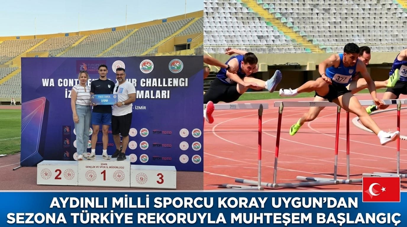 AYDINLI MİLLİ SPORCU KORAY UYGUN’DAN SEZONA TÜRKİYE REKORUYLA MUHTEŞEM BAŞLANGIÇ