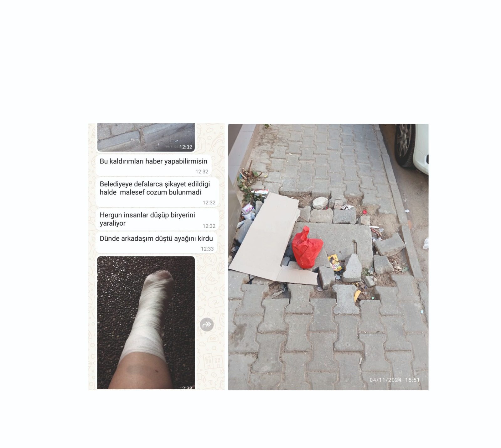 İncirliova’da İlginç Mahalle, Bozuk Kaldırımlar da Vatandaşlar Ayağını Kırıyor