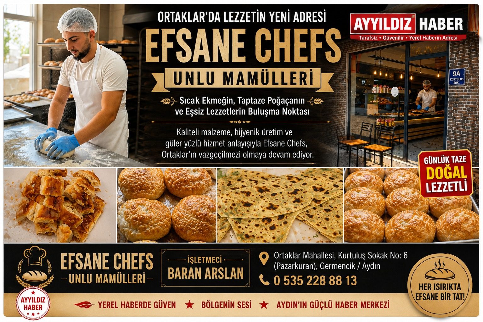 EFSANE CHEFS UNLU MAMÜLLERİ KALİTESİYLE FARK YARATIYOR