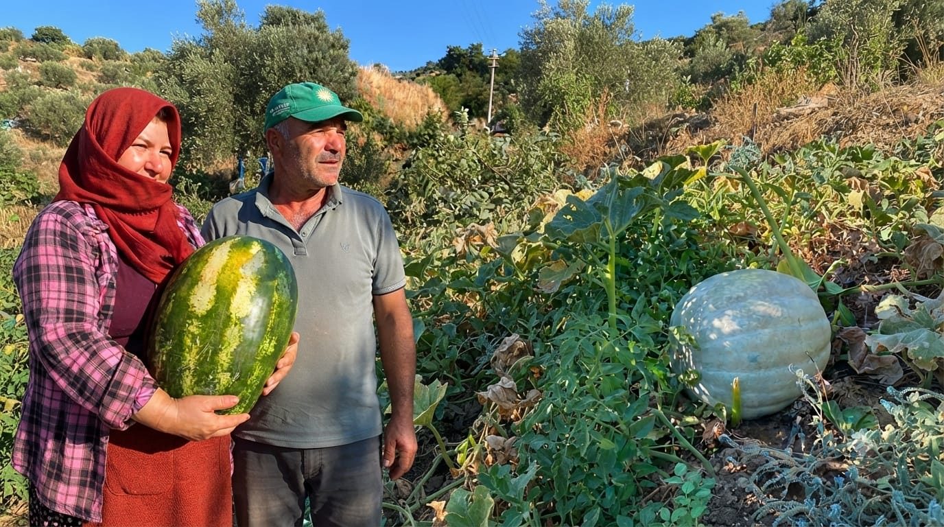 Çarıklar’ın Yeni Gündemi: Dev Karpuz ve Balkabakları