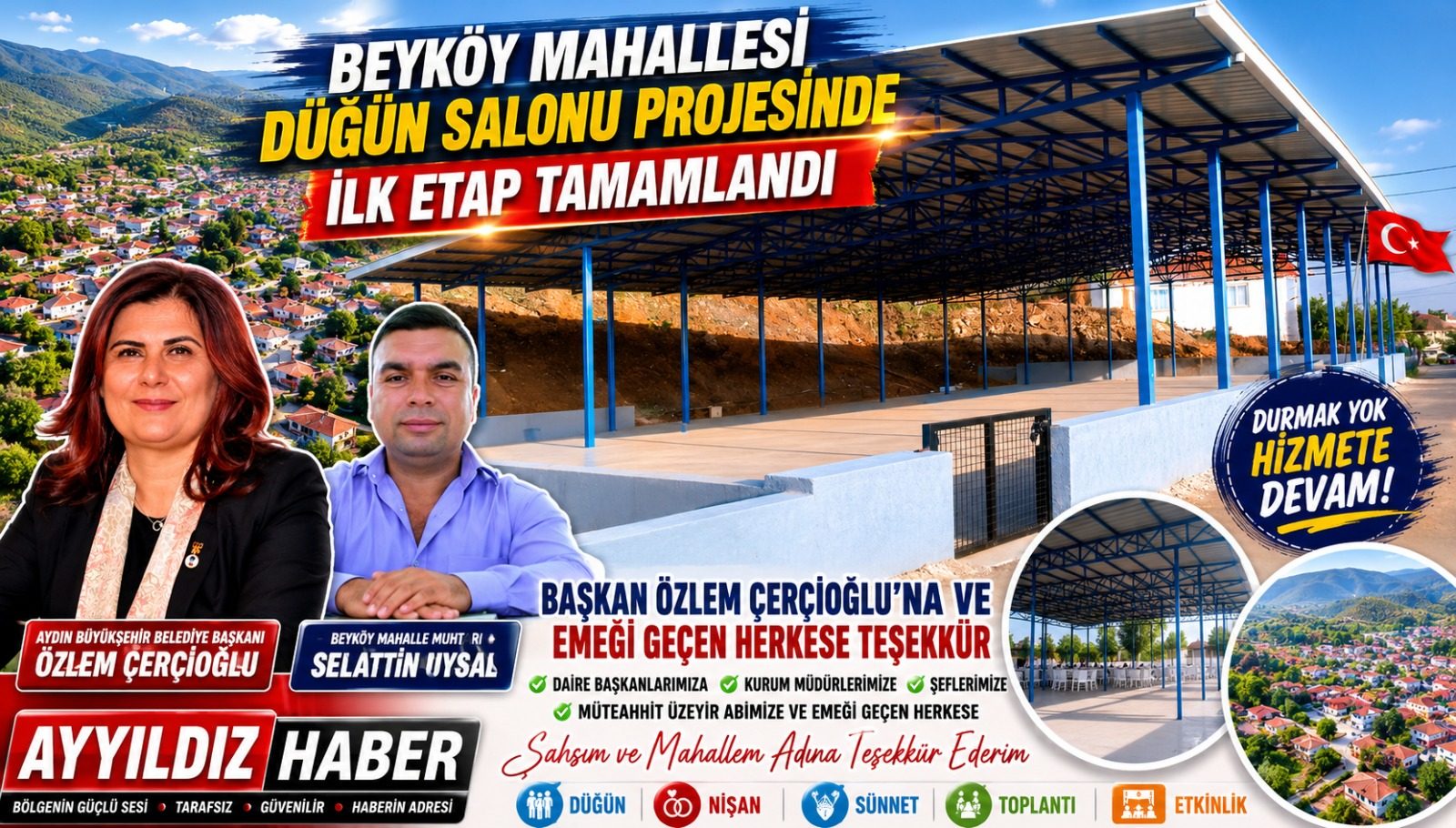 Beyköy Mahallesi Düğün Salonu Projesinde İlk Etap Tamamlandı