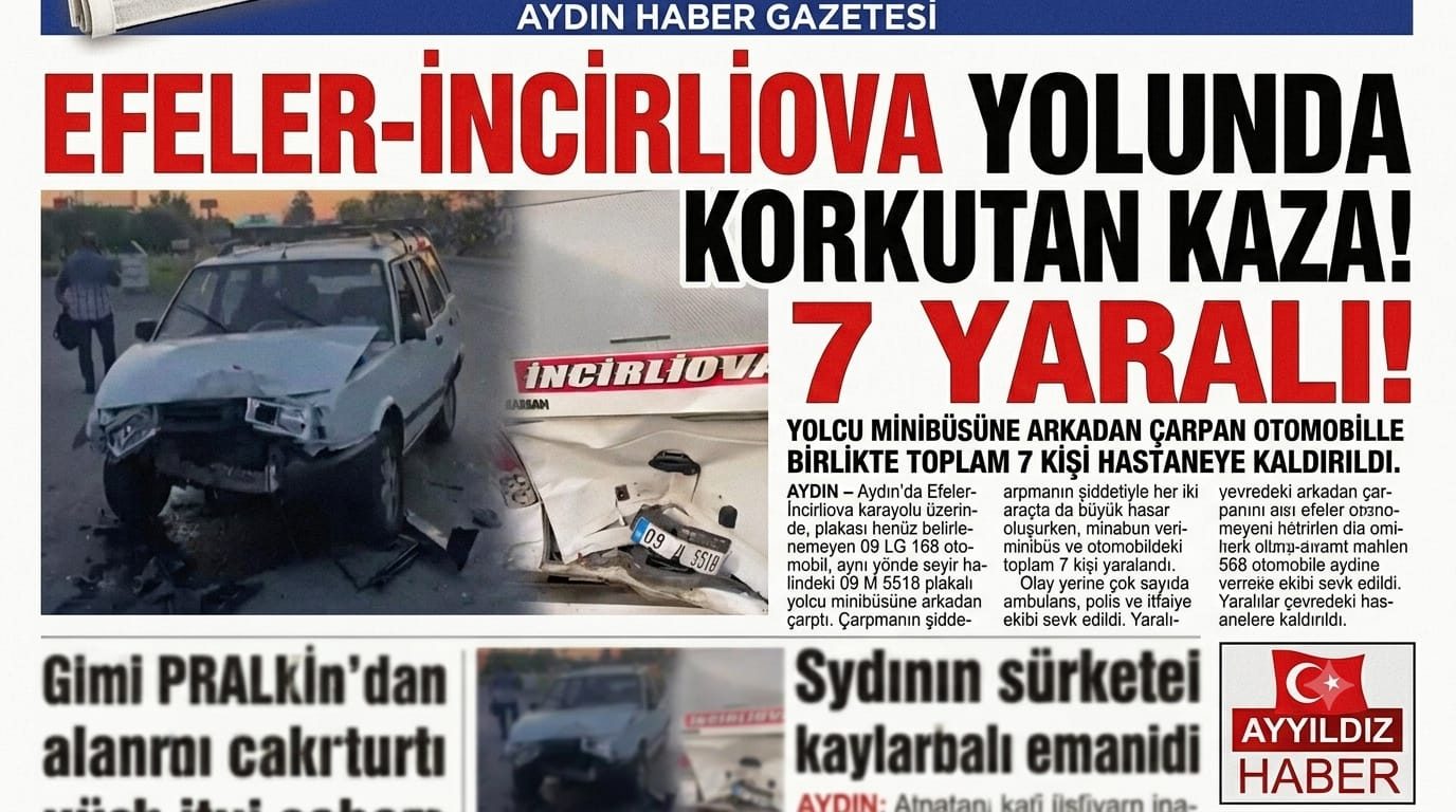 EFELER-İNCİRLİOVA YOLUNDA KORKUTAN KAZA!