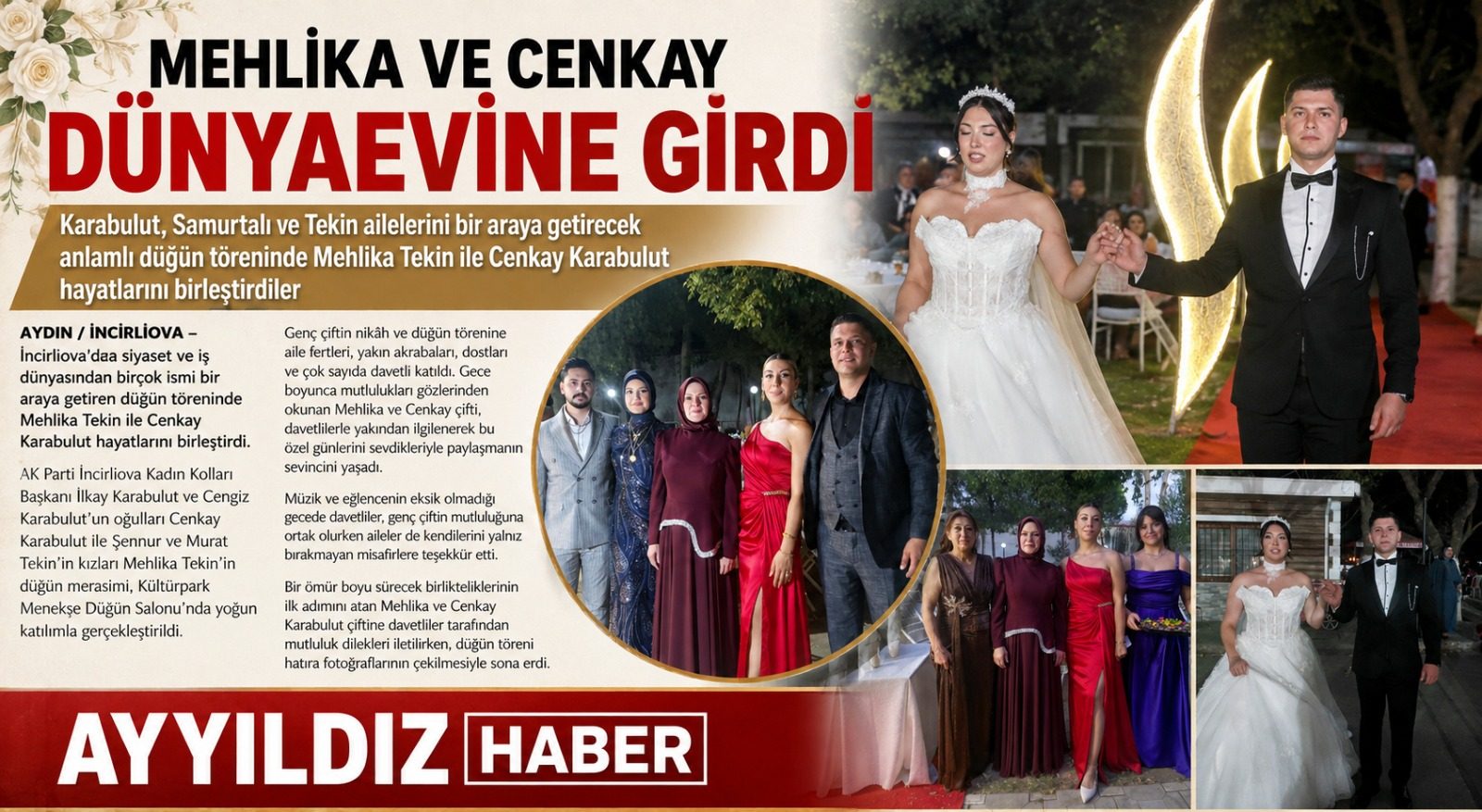 MEHLİKA VE CENKAY KARABULUT DÜNYAEVİNE GİRDİ