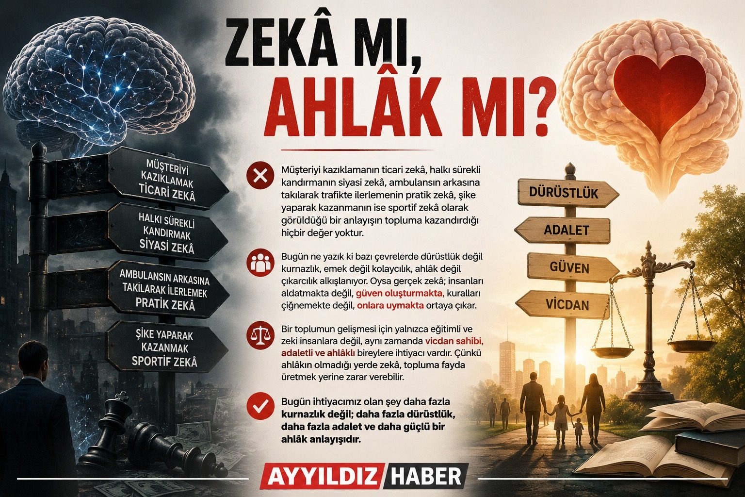 Zekâ mı, Ahlâk mı?