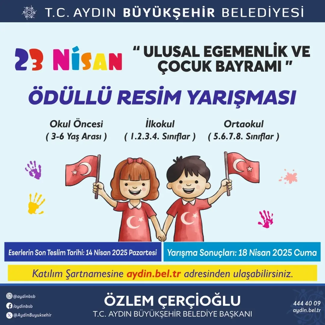 BAŞKAN ÇERÇİOĞLU’NDAN 23 NİSAN TEMALI ÖDÜLLÜ RESİM YARIŞMASI