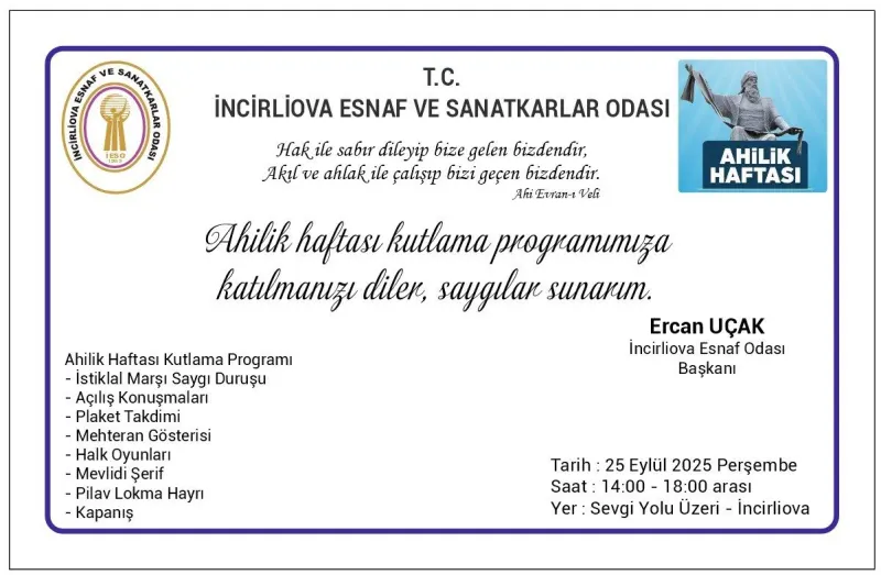 İNCİRLİOVA’DA AHİLİK HAFTASI HAZIRLIKLARI