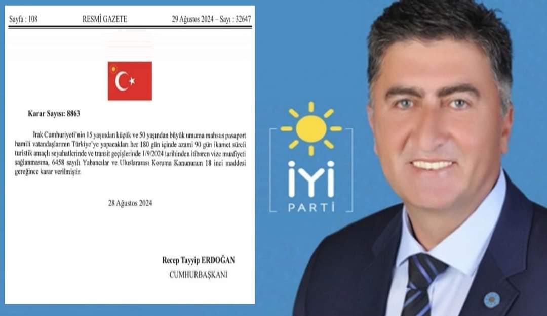 İyi Parti Aydın İl Başkanı Ertürk Irak Vatandaşlarına Vize Muafiyeti Kabul Edilemez
