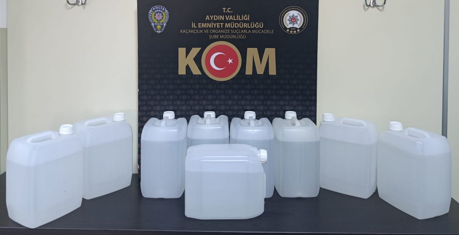 AYDIN’DA KAÇAK ETİL ALKOL OPERASYONU: 45 LİTRE ELE GEÇİRİLDİ