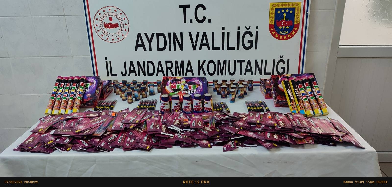 Didim’de İş Yerinde Binlerce Yasaklı Yanıcı Madde Ele Geçirildi